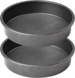 Tiawudi 9" Round Cake Pan Set of 2, 0.8mm Thick Heavy Duty Bakeware for Tiered & Layered Cakes, Nonstick Baking Pan with Diamond Texture for Even Heating, Cake Mold - Image 2