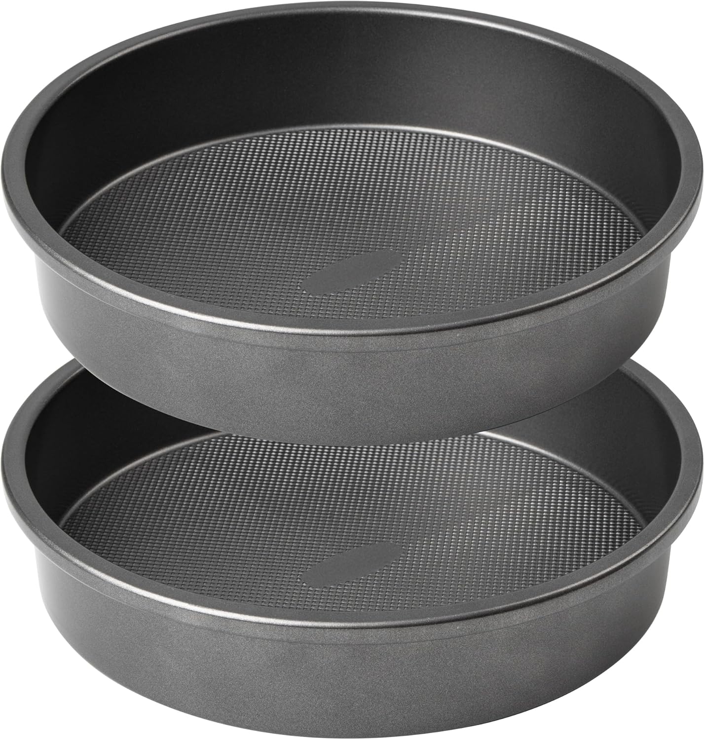 81y1V182RXL._AC_SL1500_.jpg Tiawudi 9" Round Cake Pan Set of 2, 0.8mm Thick Heavy Duty Bakeware for Tiered & Layered Cakes, Nonstick Baking Pan with Diamond Texture for Even Heating, Cake Mold - Image 2