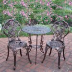 Oakland Living 3-Piece Rose Bistro Set with 23.5-Inch Cast aluminum Top Table - Image 7