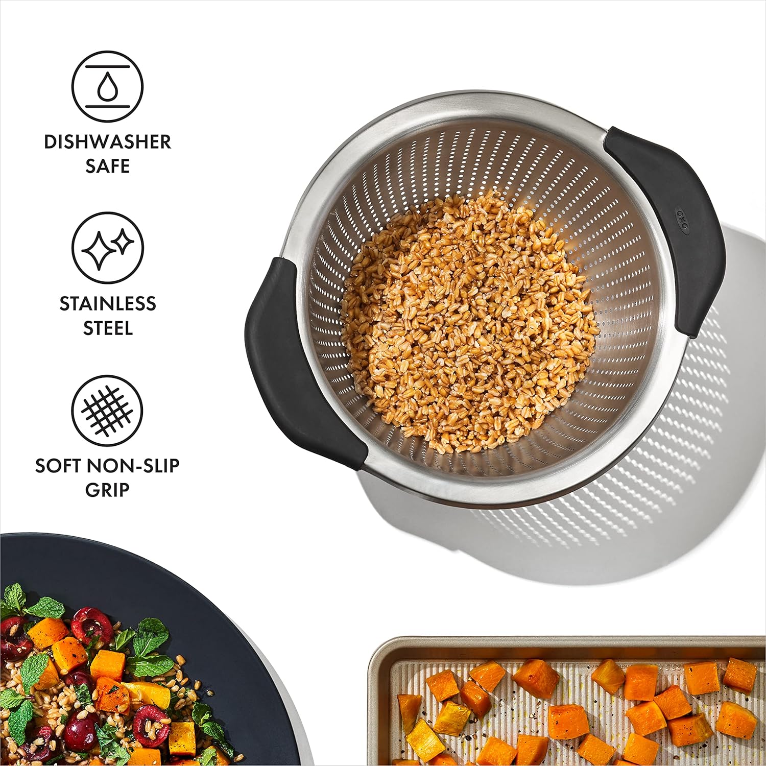 912BhULzBBL._AC_SL1500_.jpg OXO Good Grips Stainless Steel 3 qt./ 2.8L Colander - Image 6