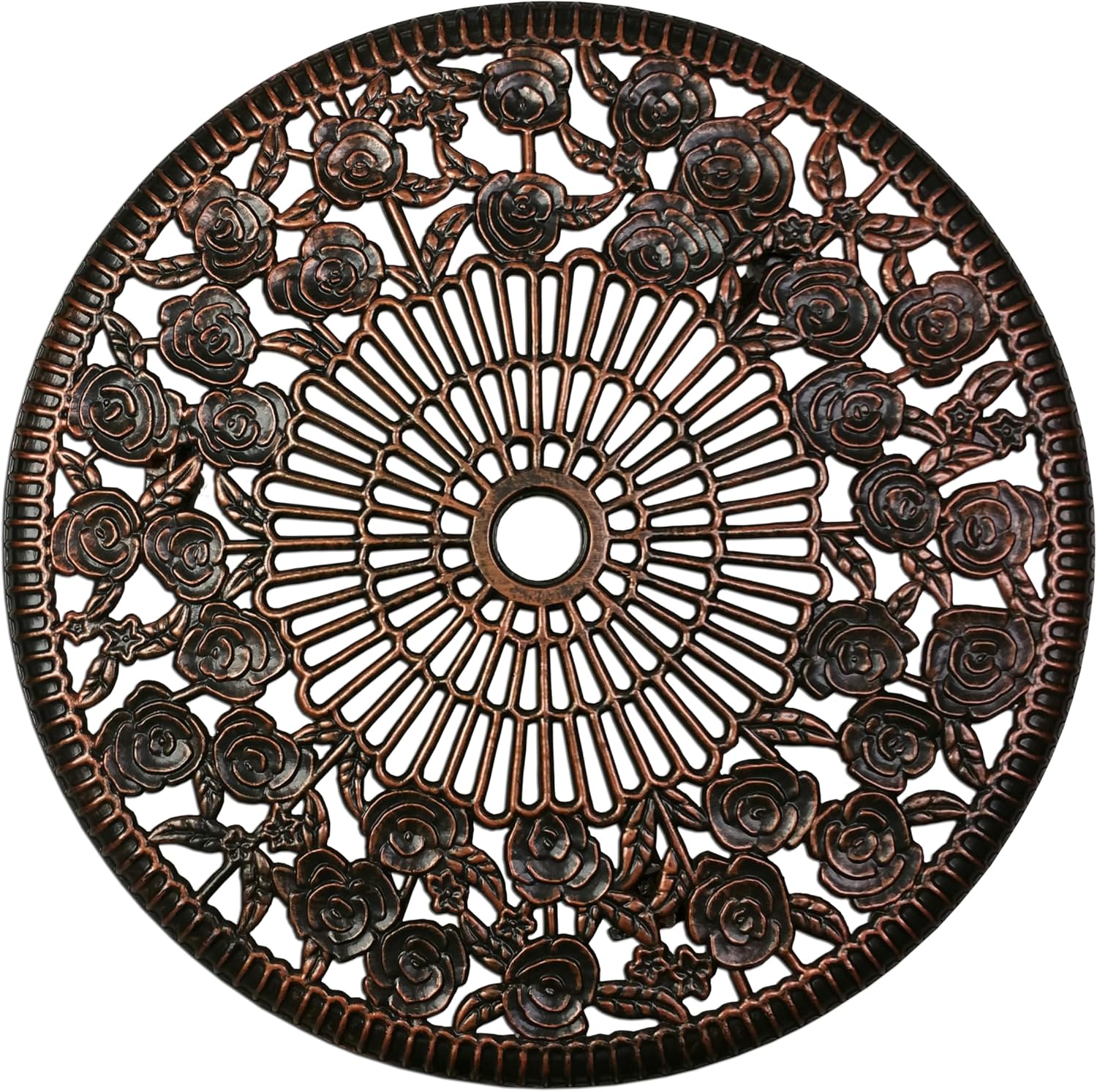 91I1cj9mX6L._AC_SL1500_.jpg Oakland Living 3-Piece Rose Bistro Set with 23.5-Inch Cast aluminum Top Table - Image 4