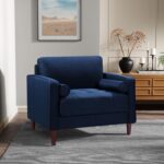 Lifestyle Solutions Lexington Armchair, Navy Blue - Image 2