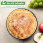 Tiawudi 9" Round Cake Pan Set of 2, 0.8mm Thick Heavy Duty Bakeware for Tiered & Layered Cakes, Nonstick Baking Pan with Diamond Texture for Even Heating, Cake Mold - Image 4