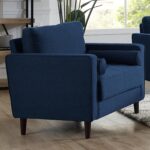 Lifestyle Solutions Lexington Armchair, Navy Blue - Image 9