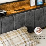 Twin Bed Frame with Smart LED Lights, Storage Headboard and USB Charging Station, Metal Platform Bed Easy Assembly, Noise Free, No Box Spring Needed - Image 7