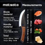 Matsato Chef Knife - Perfect Kitchen Knive for Cooking, Chopping. Japanese Steel Knife for Home, BBQ. For Balance & Control, 6.3 Inch - Image 5
