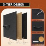 WLIVE Black TV Stand for 45, 50, 55 inch TV, Entertainment Center with LED Lights & Charging Station, TV Media Console Table with 8 Fabric Drawers and Open Shelves for Living Room, Hallway, Wood Top - Image 8