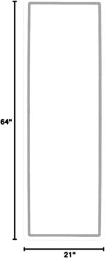 Sweetcrispy 64"x21" Full Length Standing Mirror with LED Lights, Lighted Floor Mirror with Stand, Aluminum Alloy Thin Frame, White - Image 10