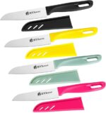 8 pieces Paring Knives (4PCS Peeling Knives and 4PCS Knife Sheath), Ultra Sharp Vegetable and Fruit Knife,German Steel Small Kitchen Knife with PP Plastic Ergonomic Handle - Image 2