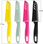 8 pieces Paring Knives (4PCS Peeling Knives and 4PCS Knife Sheath), Ultra Sharp Vegetable and Fruit Knife,German Steel Small Kitchen Knife with PP Plastic Ergonomic Handle - Image 3