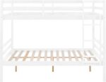 FLEXISPOT Full Over Full Solid Wood Bunk Bed with Ladder,Wooden Bunk Bed with High Guardrail and Ladder for Kids, Teens, Dorm Rooms, and Guest Rooms,No Box Spring Needed,White - Image 8