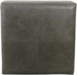 Homepop Home Decor |K2380-E903| Luxury Large Faux Leather Square Storage Ottoman | Ottoman with Storage for Living Room & Bedroom, Gray - Image 6