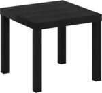 Furinno Classic Homey Square Parsons Side End Table, 1-Pack, Black - Image 6