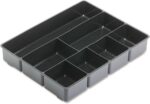 Rubbermaid Extra Deep Desk Drawer Director Tray, Plastic, 11.875 x 15 x 2.5 Inches, Black - Image 2