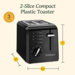 Cuisinart CPT-122BK 2-Slice Compact Plastic Toaster, Black - Image 7