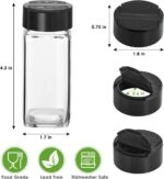 Saiveina 12 Pack Glass Spice Jars with Labels, 4oz Spices Containers Spice Jars with Black Shaker Lids, Empty Containers for Spice, Silicone Funnel and Pen Included - Image 3