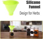 SWOMMOLY 66 Glass Spice Jars with 703 Spice Labels, Chalk Marker and Funnel Complete Set. 66 Square Glass Jars 4oz, Airtight Cap, Pour/sift Shaker Lid - Image 5