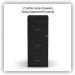 Alera Soho Vertical File Cabinet, 3 Drawers: File/File/File, Letter, Black, 14" X 18" X 34.9" - Image 5