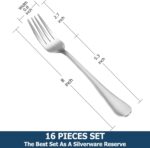 Dinner Forks,Set of 16 Top Food Grade Stainless Steel Silverware Forks,Table Forks,Flatware Forks,8 Inches,Mirror Finish & Dishwasher Safe,Use for Home,Kitchen or Restaurant - Image 3