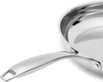 Amazon Basics 2-Piece Oven Safe, Riveted Handle Stainless Steel Induction Frying Pan Set - Silver, 8-inch & 10-inch - Image 3