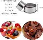 Cookie Cutters - Biscuit Cutters/Stainless Steel Dumpling Cutters/Cake Pastry Cutters/Cake Cookie Scone Cutters Molds stamps for Cooking Baking (3Pcs, Round Edge) - Image 4