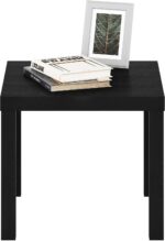 Furinno Classic Homey Square Parsons Side End Table, 1-Pack, Black - Image 5