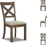 Signature Design by Ashley Moriville Modern Farmhouse 19" Upholstered Dining Room Chair, 2 Count, Brown - Image 8