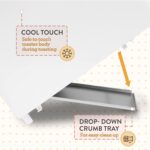 Elite Gourmet ECT-1027 Cool Touch Toaster, 7 Toast Settings Cancel Functions, Slide Out Crumb Tray, Extra Wide 1.5" Slots for Bagels Waffles Specialty Breads, Puff Pastry, Snacks, White - Image 5