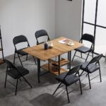 Karl home 6 Pack Black Folding Chairs with Padded Seats for Outdoor & Indoor, Portable Stackable Commercial Seat with Steel Frame for Events Office Wedding Party, 330lbs Capacity - Image 5