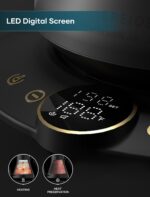 Gooseneck Electric Kettle with ±1℉ Temperature Control for Pour Over Coffee & Tea, Quick Heating, BPA-Free Stainless Steel, Built-in Brew Timer, 1500W/0.9L (Ebony Black) - Image 6