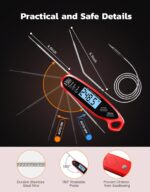 Instant Read Meat Thermometer Digital for Cooking & Grilling with Dual Probe, Kitchen Food Thermometer for Grill Smoker Turkey BBQ Oven Candy Oil Fry, Christmas Gifts Stocking Stuffers for Men - Image 5