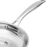 Amazon Basics 2-Piece Oven Safe, Riveted Handle Stainless Steel Induction Frying Pan Set - Silver, 8-inch & 10-inch - Image 4