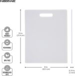 FARBERWARE Reversible Plastic Cutting Board, 8x10 Inch, White, Dishwasher Safe, Non-Porous and Durable for Chopping, Slicing, Prep, Easy to Store - Image 4