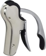 Stainless Steel Wine Opener Compact Vertical Corkscrew Wine Bottle Opener with Foil Cutter - Image 2