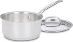 Cuisinart 1 Quart Saucepan w/Cover, Chef's Classic Stainless Steel Cookware Collection, 719-14 - Image 2