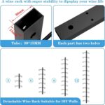 2 Pack 12 Bottle Wall Wine Rack for 24 Wine Bottles, DIY Detachable Wall Mount Wine Rack, Wine Storage Organizer Display Holder Used As One or Four, for Kitchen, Dining Room, Bar, Wine Cellar - Image 8