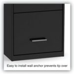 Alera Soho Vertical File Cabinet, 3 Drawers: File/File/File, Letter, Black, 14" X 18" X 34.9" - Image 7