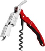 CORKAS Wine Key - Professional Handcrafted Heavy Duty Waiter Corkscrew, Compact Wine Opener with Double Hinged, Foil Cutter and Bottle Opener, Gifts for Servers, Sommelier, Bartenders - Red - Image 2