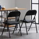 Karl home 6 Pack Black Folding Chairs with Padded Seats for Outdoor & Indoor, Portable Stackable Commercial Seat with Steel Frame for Events Office Wedding Party, 330lbs Capacity - Image 7