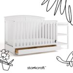 Storkcraft Steveston 5-in-1 Convertible Crib & Changer (White) – GREENGUARD Gold Certified, Fits Standard Crib Mattress, Converts to Toddler Bed and Full Bed, 4 Adjustable Mattress Heights - Image 7