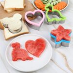 Elfkitwang Sandwich Cookie Cutters Set, Dinosaur,Heart,Star,Mouse,Sandwich Knife Cookie Knife Vegetable Cutter Food Grade Cookie Mould.(12Pcs) - Image 6