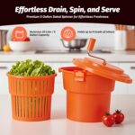 CLIVIA 5 Gal/20 Qt Large Commercial Salad Spinner Jumbo Manual Lettuce Dryer-Dries up to 7 Heads of Lettuces - Image 4