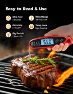 Instant Read Meat Thermometer Digital for Cooking & Grilling with Dual Probe, Kitchen Food Thermometer for Grill Smoker Turkey BBQ Oven Candy Oil Fry, Christmas Gifts Stocking Stuffers for Men - Image 3