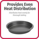 GoodCook Everyday Nonstick Steel Round Cake Pan, 9", Gray - Image 4