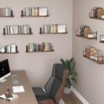 Floating Shelves - 24 Inch Wall Mounted Set of 3 Rustic Wood Shelves for Wall Decor and Living Room Storage (Brown) - Image 5