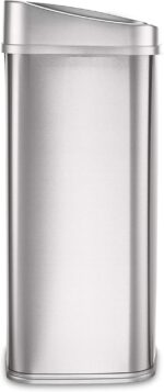 Ninestars Automatic Touchless Motion Sensor Rectangular Trash Can 13.2 Gallons, 50L, Silver, 13 Gal. 50 L, Silver Trim - Image 7