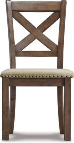 Signature Design by Ashley Moriville Modern Farmhouse 19" Upholstered Dining Room Chair, 2 Count, Brown - Image 11