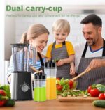 Smoothie Blender, Personal Blenders for Smoothies and Shakes, Smoothies Maker and Coffee Grinder with 2 To-Go Cups, Countertop Blender for Kitchen, BPA Free - Image 6