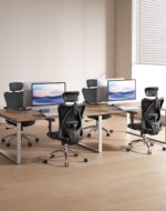 SIHOO M18 Ergonomic Office Chair for Big and Tall People Adjustable Headrest with 2D Armrest Lumbar Support and PU Wheels Swivel Tilt Function Black - Image 3