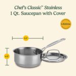 Cuisinart 1 Quart Saucepan w/Cover, Chef's Classic Stainless Steel Cookware Collection, 719-14 - Image 4